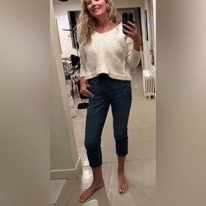 Madewell The Perfect Vintage Crop 26 Button Fly High Rise Ankle Jeans